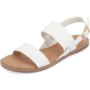 Journee Collection White Lavine Sandals